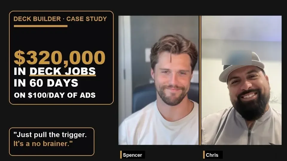 Chris W., Gulf Coast deck builder: $320,000 in deck jobs in 60 days on $100 a day